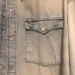 Re/Done oversized denim shirt